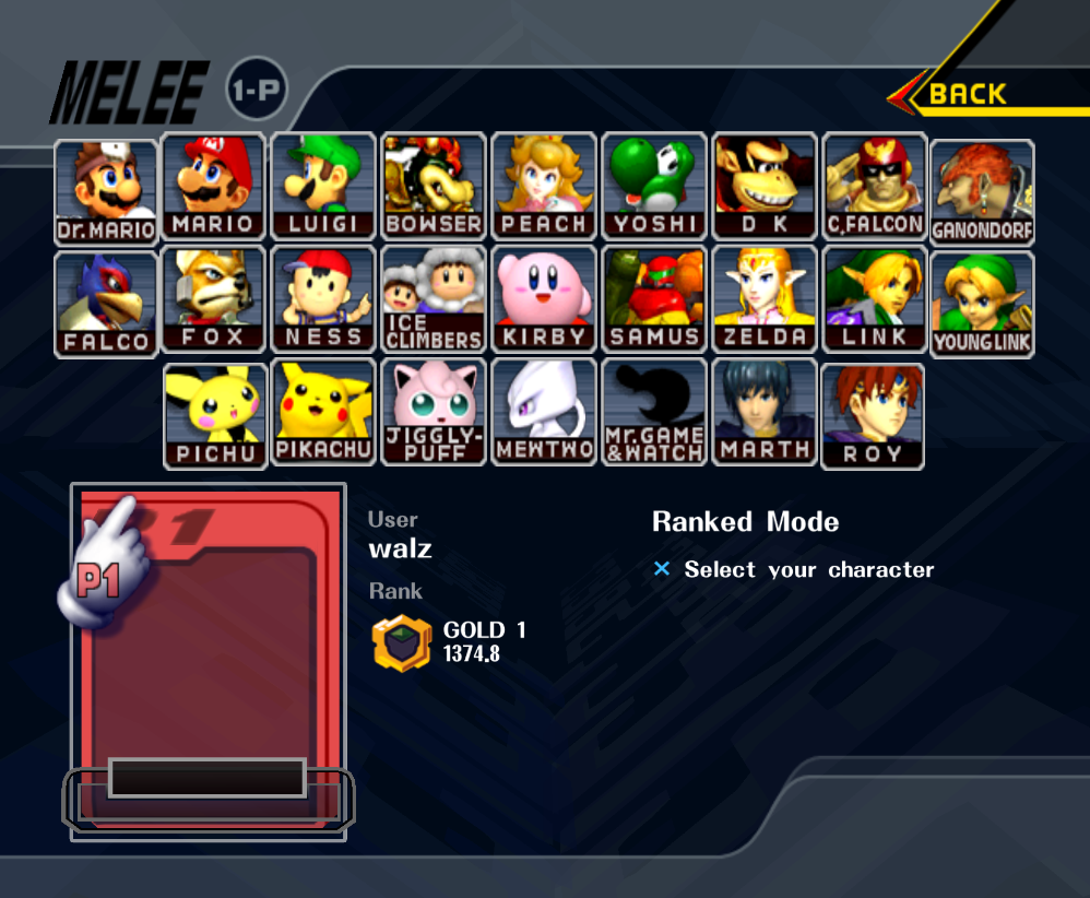Slippi rank display